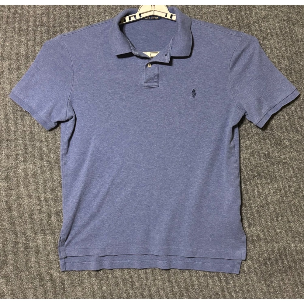 Polo‎ Ralph Lauren Men's Blue Short Sleeve Polo Shirt With Pony Logo Size L